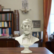 Bonded Marble bust with pedestal of Abraham Lincoln 