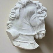 Bonded Marble statue replica Wall Fragment of Ancient Greek Horse Head 