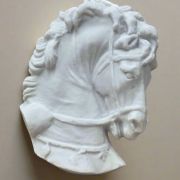 Bonded Marble statue replica Wall Fragment of Ancient Greek Horse Head 