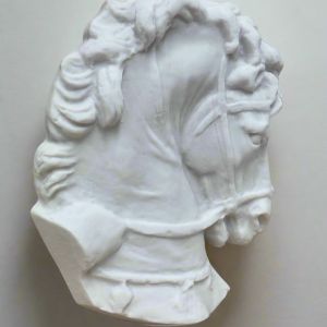 Bonded Marble statue replica Wall Fragment of Ancient Greek Horse Head 