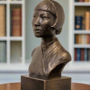 Bonded Marble gift size bust of Anna May Wong part of the SculptHER Collection 