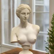 Bonded Marble large bust of classic statue Aphrodite of Melos or Venus Greek Goddess of love and beauty