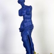 Bonded Marble Aphrodite of Melos classic sculpture replica in blue color tone