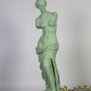 Bonded Marble Aphrodite of Melos classic sculpture replica in light green color tone