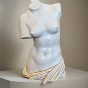 Bonded Marble bust statue of Aphrodite of Milos Torso 
