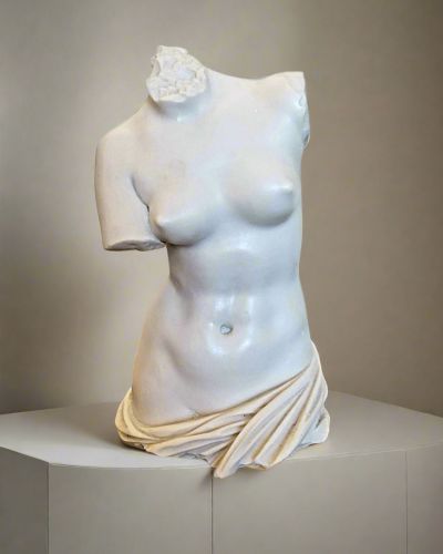 Bonded Marble bust statue of Aphrodite of Milos Torso 