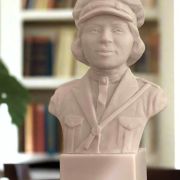 Bonded Marble bust of Bessie Coleman part of the SculptHER Collection