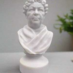Bonded Marble bust of Elizabeth Cady Standon, american female pioneer suffragist