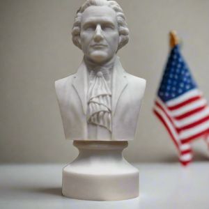 White Bonded Marble bust of Alexander Hamilton exclusive model made in 2025 by statues.com
