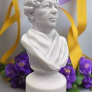 Bonded Marble bust of Elizabeth Cady Standon, american female pioneer suffragist