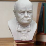 White Bonded Marble bust of Winston Churchill 