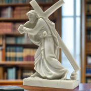 Bonded Marble gift statue of Christ Carrying Cross