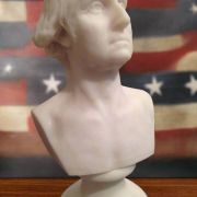 Bonded Marble mini bust of George Washington bust Houdon replica 