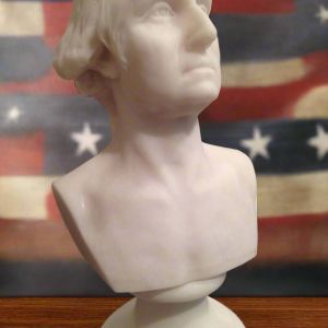 Bonded Marble mini bust of George Washington bust Houdon replica