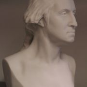 Bonded Marble bust of Houdon Replica of George Washington 