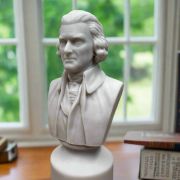 Bonded Marble bust of Thomas Jefferson gift sized model perfect for any shelf or desk