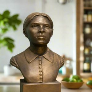 Bonded Marble bust of a Young Harriet Tubman as part of the SculptHER Collection 