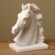 Bonded Marble statue of Voukefalas Horse Head is the horse of Alexander the Great 