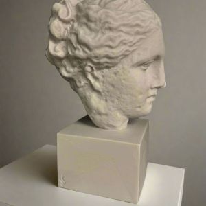 Bonded marble gift bust of Greek Goddess of Hygeia, goddess of health and well being