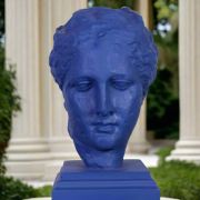 Bonded Marble Hygeia bust in blue tone 