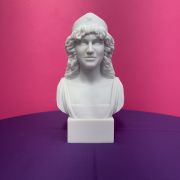 White Marble female bust on a base