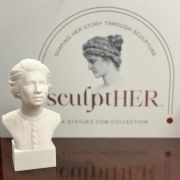 Bonded Marble bust of Jovita Idar part of the SculptHER Collection