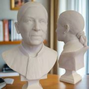 White Bonded Marble larger bust of Ruth Bader Ginsburg