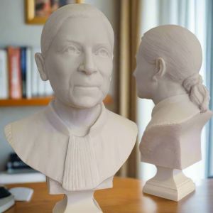 White Bonded Marble larger bust of Ruth Bader Ginsburg