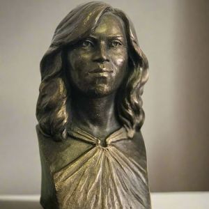 Bonded Marble Michelle Obama Bust and part of the SculptHER Collection