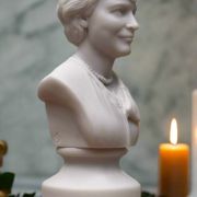 Bonded Marble bust of Frances Perkins gift size honoring legacies of women in the SculptHER Collection