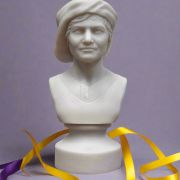 White Bonded Marble bust of suffragist and activist Ruza Wenclawska