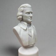 Bonded Marble bust of Thomas Jefferson gift sized model perfect for any shelf or desk
