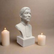 White Bonded Marble bust of Ruth Bader Ginsburg, supreme court justice 