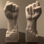 Bonded Marble Solidarity Fists Statues