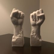 Bonded Marble Solidarity Fists Statues