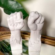 Bonded Marble Solidarity Fists Statues