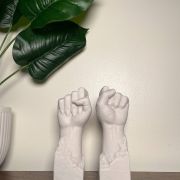 Bonded Marble Solidarity Fists Statues