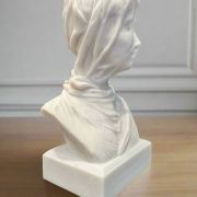 Bonded Marble Gift Bust of Veiled Lady replica of marble bust at Seward House