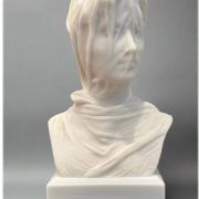 Bonded Marble Gift Bust of Veiled Lady replica of marble bust at Seward House
