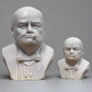 White Bonded Marble busts of winston churchill 5" and 9"