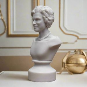 White Bonded Marble mini bust of Jackie Kennedy