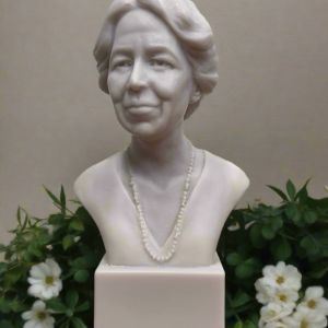 White Bonded Marble bust of Eleanor Roosevelt 